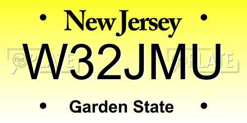W32JMU New Jersey License Plate
