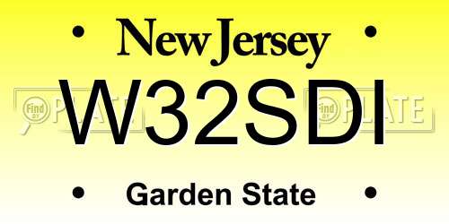 W32SDI New Jersey License Plate