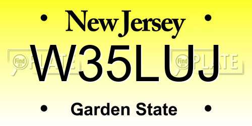 W35LUJ New Jersey License Plate