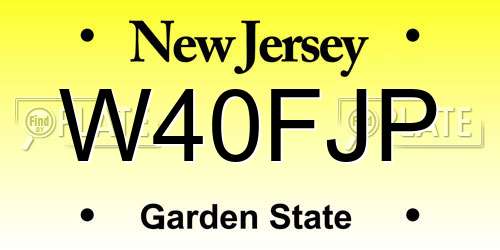 W40FJP New Jersey License Plate