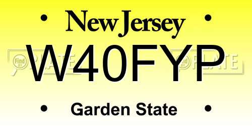 W40FYP New Jersey License Plate