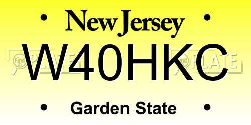 W40HKC New Jersey License Plate