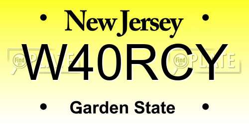 W40RCY New Jersey License Plate