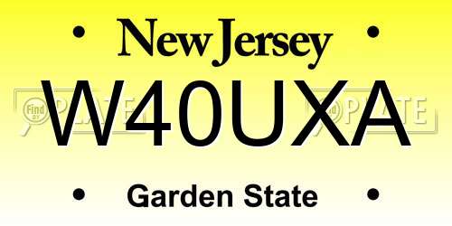 W40UXA New Jersey License Plate