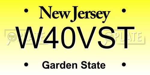 W40VST New Jersey License Plate