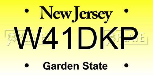 W41DKP New Jersey License Plate