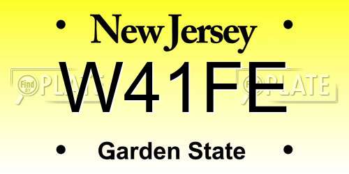 W41FE New Jersey License Plate