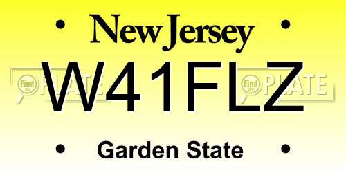 W41FLZ New Jersey License Plate
