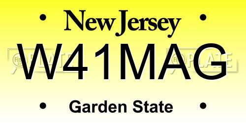 W41MAG New Jersey License Plate