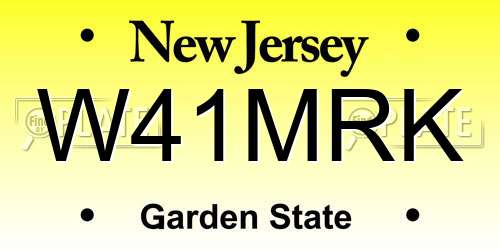 W41MRK New Jersey License Plate