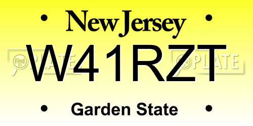 W41RZT New Jersey License Plate