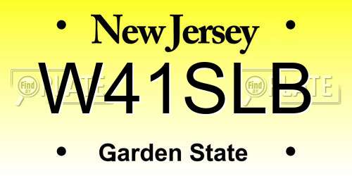 W41SLB New Jersey License Plate