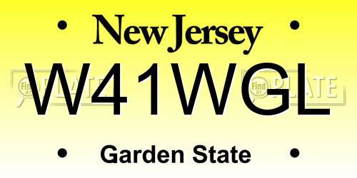 W41WGL New Jersey License Plate