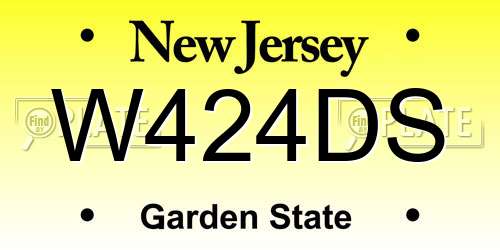 W424DS New Jersey License Plate