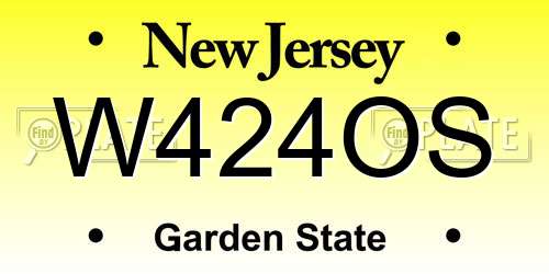 W424OS New Jersey License Plate