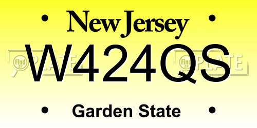 W424QS New Jersey License Plate