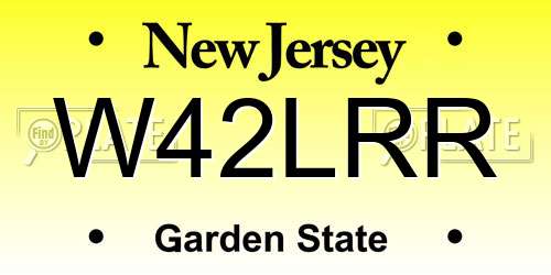W42LRR New Jersey License Plate