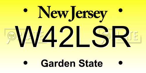 W42LSR New Jersey License Plate