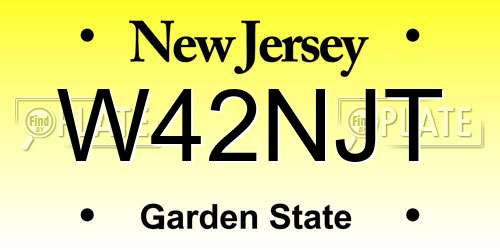 W42NJT New Jersey License Plate