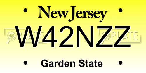 W42NZZ New Jersey License Plate