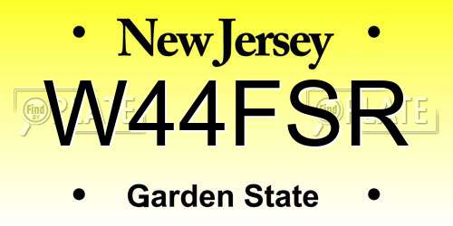 W44FSR New Jersey License Plate