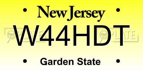 W44HDT New Jersey License Plate