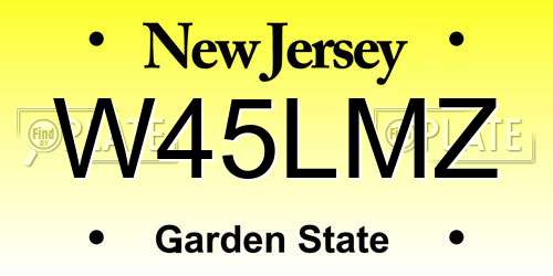 W45LMZ New Jersey License Plate