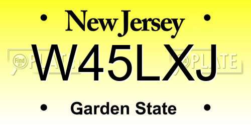 W45LXJ New Jersey License Plate