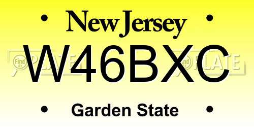 W46BXC New Jersey License Plate