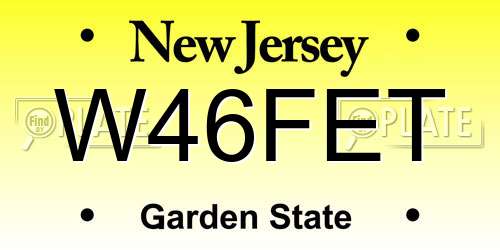 W46FET New Jersey License Plate