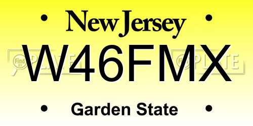 W46FMX New Jersey License Plate