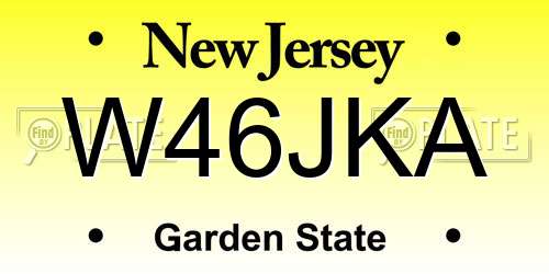 W46JKA New Jersey License Plate