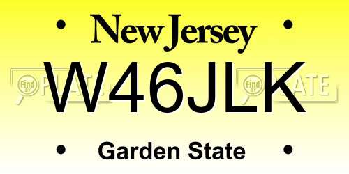 W46JLK New Jersey License Plate