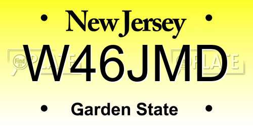 W46JMD New Jersey License Plate