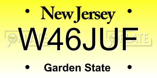 W46JUF New Jersey License Plate
