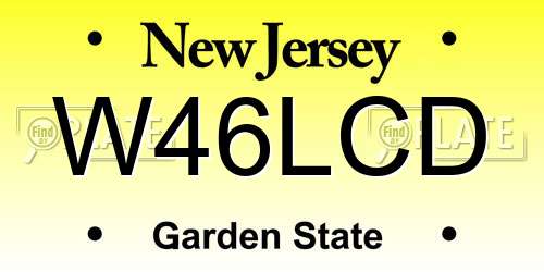 W46LCD New Jersey License Plate