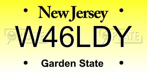 W46LDY New Jersey License Plate