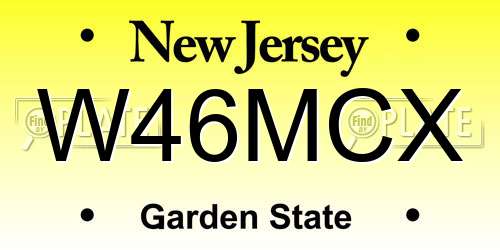 W46MCX New Jersey License Plate