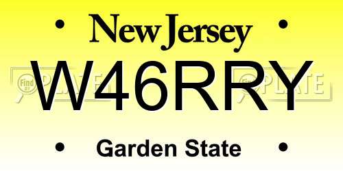 W46RRY New Jersey License Plate