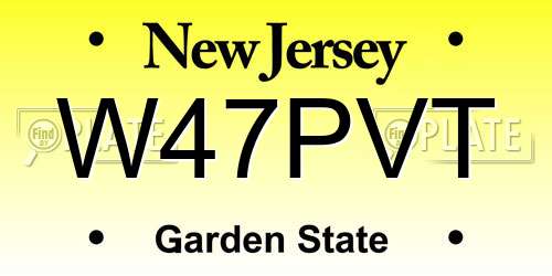 W47PVT New Jersey License Plate