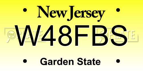 W48FBS New Jersey License Plate