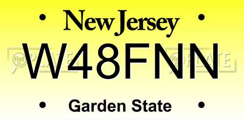 W48FNN New Jersey License Plate
