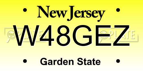 W48GEZ New Jersey License Plate