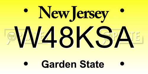 W48KSA New Jersey License Plate