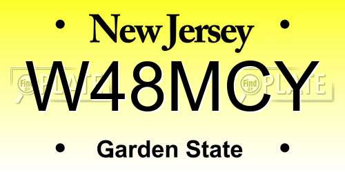 W48MCY New Jersey License Plate