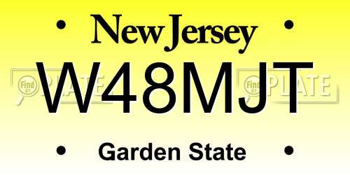W48MJT New Jersey License Plate