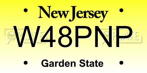W48PNP New Jersey License Plate