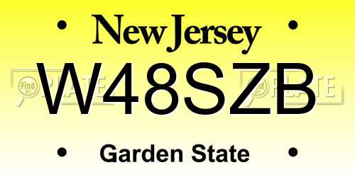 W48SZB New Jersey License Plate