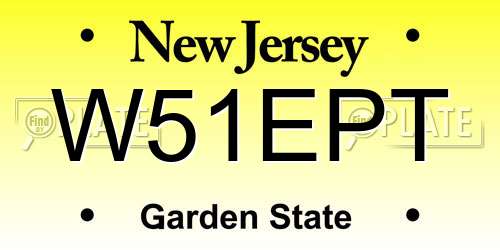 W51EPT New Jersey License Plate