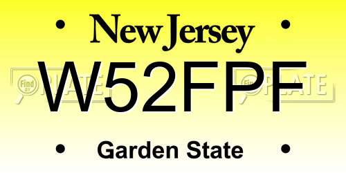 W52FPF New Jersey License Plate